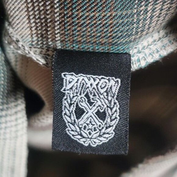 Dixxon Flannel Shirt Mens 2XL Teal Brown Plaid Hollow Point Western Long Sleeve - Picture 7 of 11